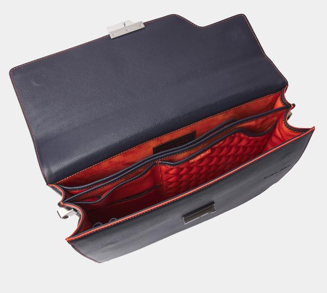Deep Red Leather Briefcase For Men & Women | Evan Red