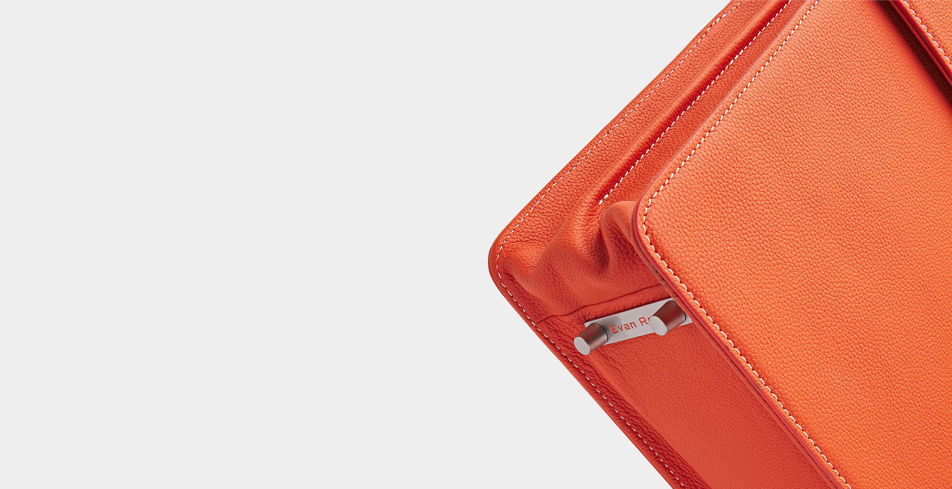 Dutch Orange Leather Backpack For Laptop | Evan Red