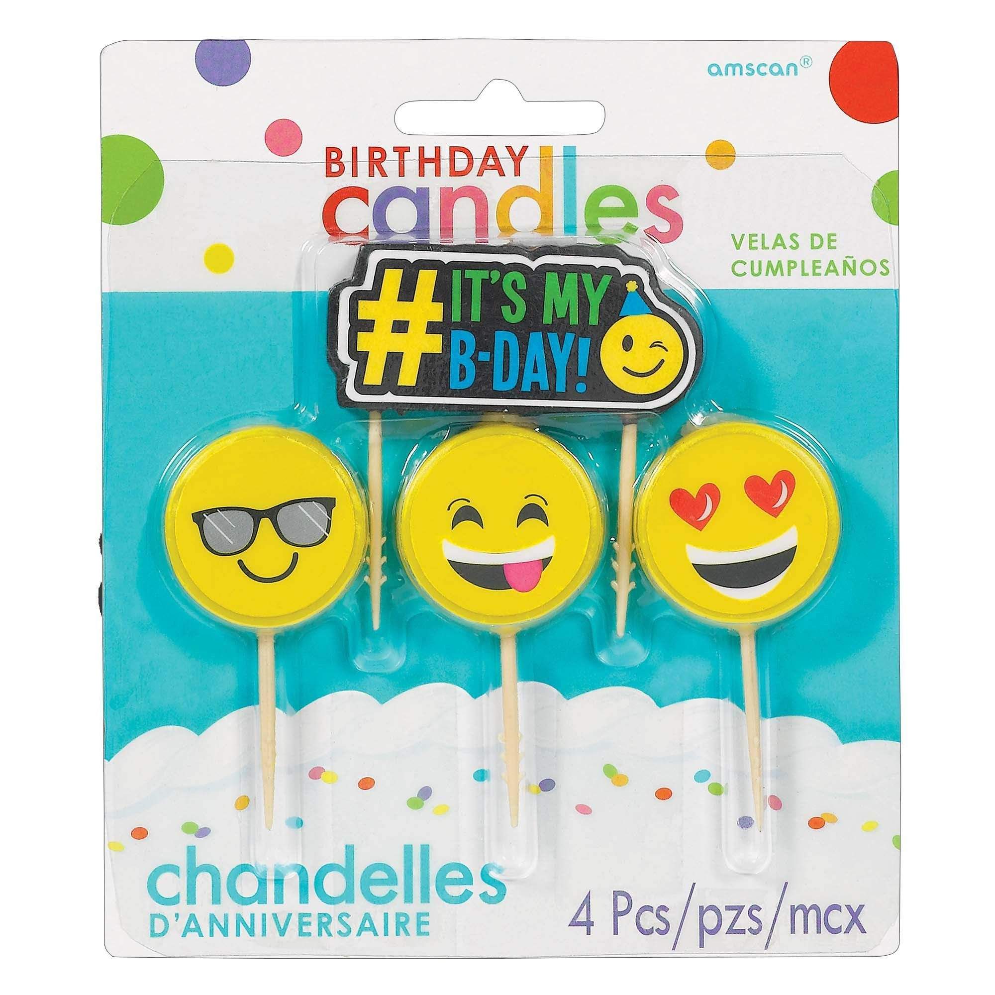 Lol Emoji Birthday Icon Candles 4 Count Instaballoons