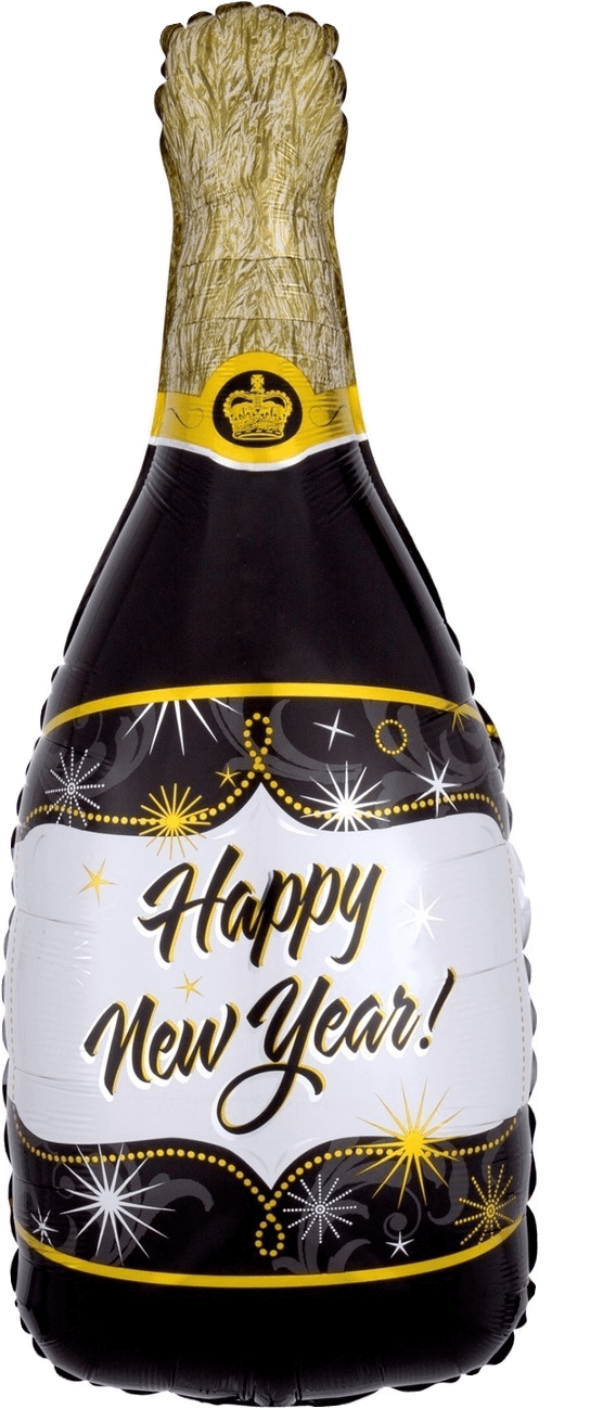 Happy New Year Giant 36 Champagne Bottle Balloon Instaballoons