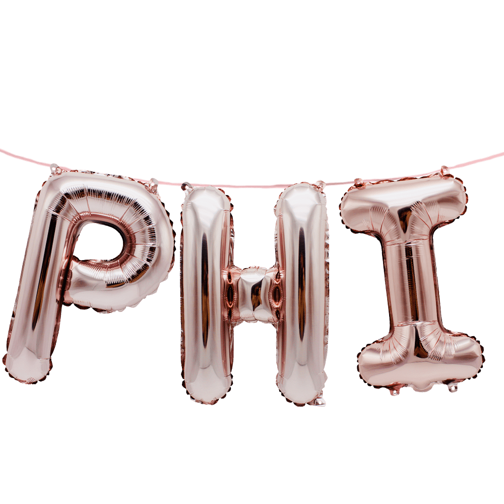 greek letter mylar balloons