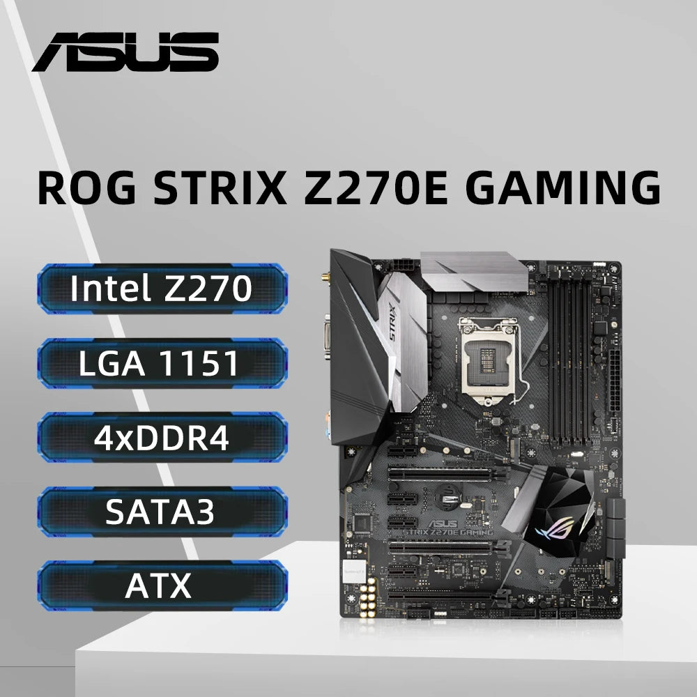ASUS ROG STRIX Z270E GAMING Motherboard Support i7-7700K 6700K i5-7600 6500 i3-7300 CPU LGA1151 DDR4 M.2 ATX Z270 Mainboard Free Fast Shipping