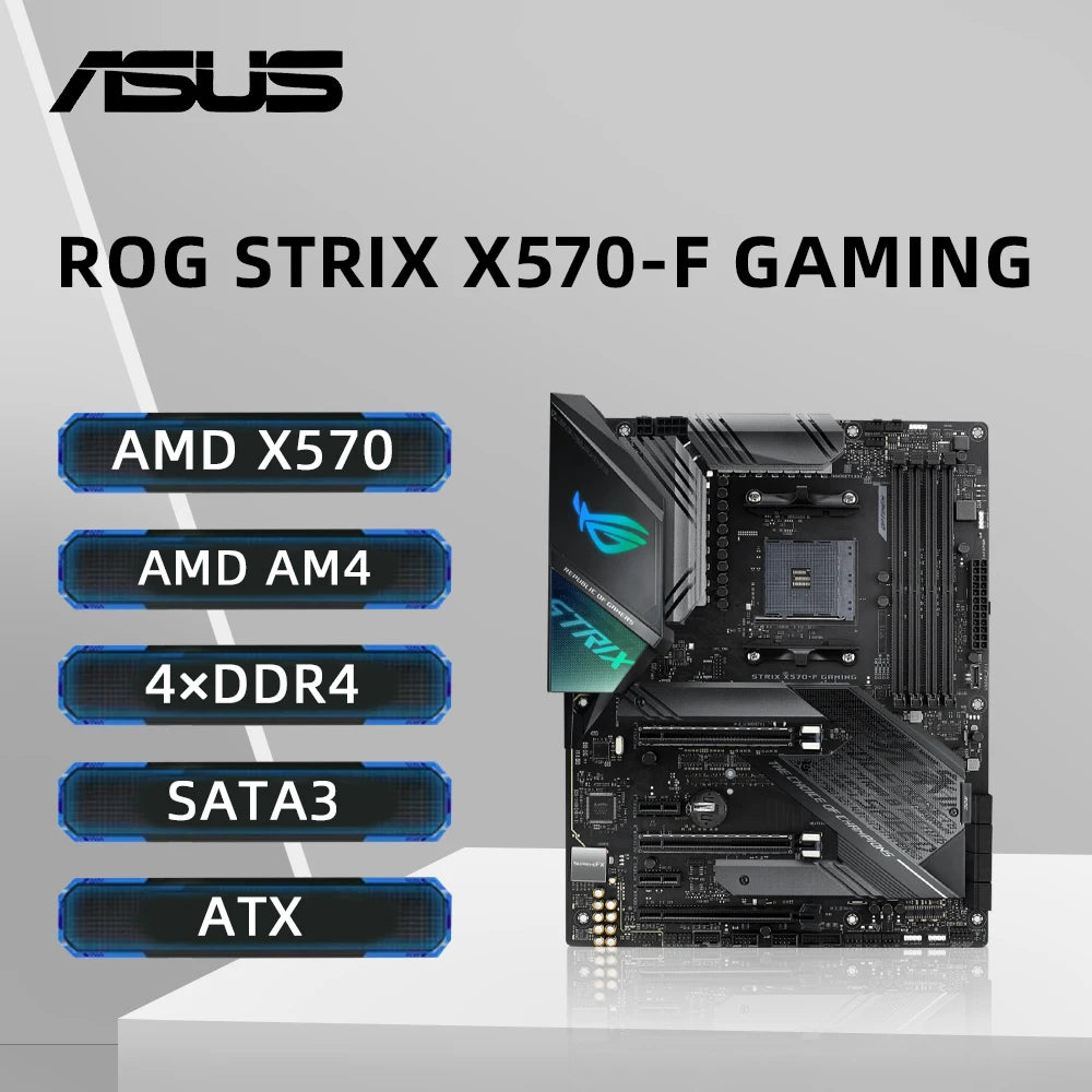 ASUS ROG Strix X570-F Gaming Motherboard Supports Ryzen 7 5700x3D 5800x Ryzen 5 5600 5600G CPU 4xDDR4 M.2 NVME ATX AM4 Mainboard Free Fast Shipping