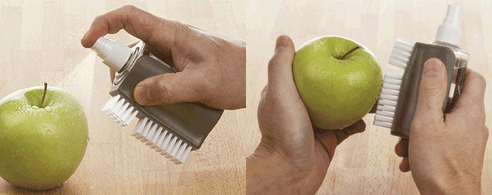 Simply Clean Spray Brush in Use
