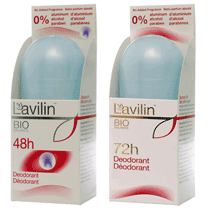 Lavilin 48h and 72h Roll-On Deodorants in their boxes