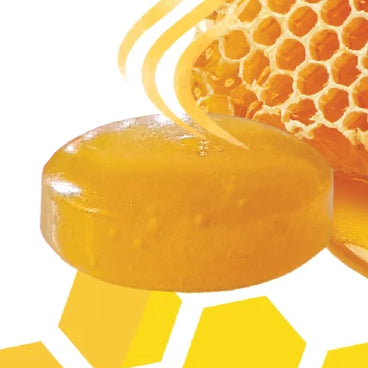 Closeup of a Honibe Pure Honey Lozenge