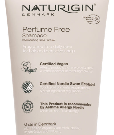 Closeup of front of Naturin Perfume-Free Shampoo