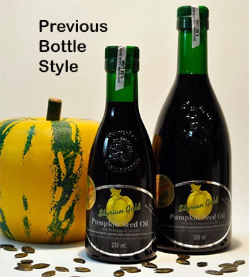 Previous bottle style for Styrian Gold Styrian Pumpkin Seed Oil