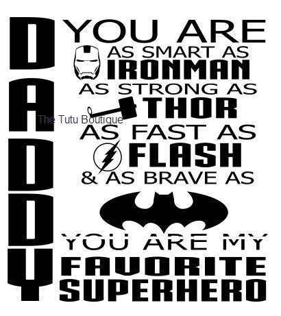 Daddy You are My Favorite Superhero SVG, Father's day, Instant Downloa ...