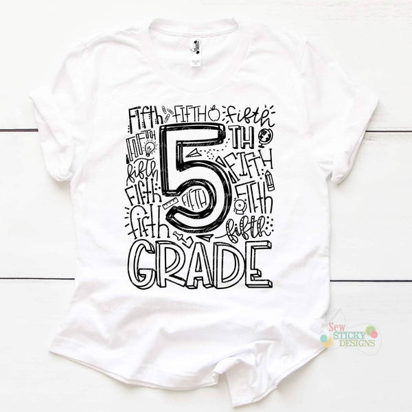 Download 5th Grade Shirt Fifth School Shirt Grade Level Shirt Back To Schoo Sew Sticky Designs