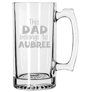 personalized dad beer mug