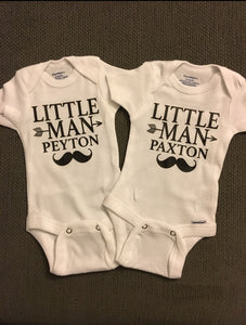 boy monogram onesie