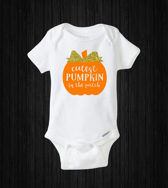 Cutest Pumpkin in the Patch, Halloween Baby Girl Onesie ...