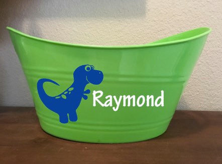 dinosaur toy basket