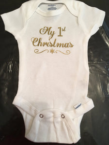 baby's first christmas onesie