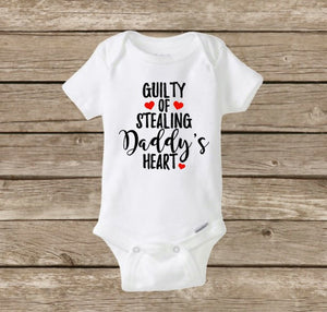 daddy is my valentine onesie