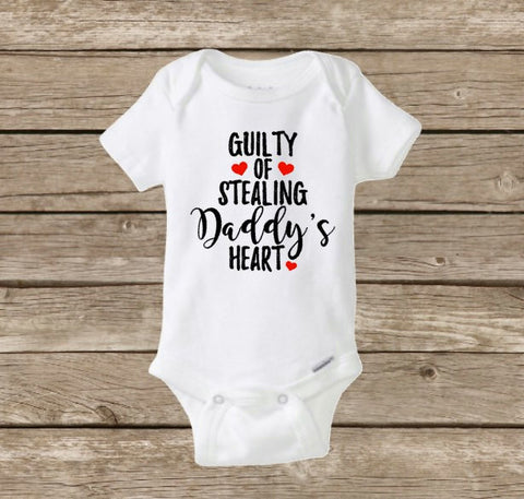 Valentine s Day Onesie Guilty of Stealing Mommy s Heart