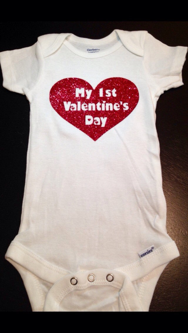 valentine's day onesie girl