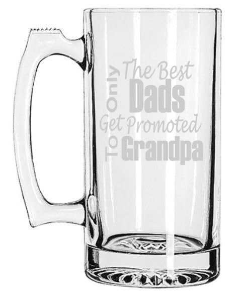 Download Only The Best Dads Get Promoted To Grandpa Beer Mug Announcement Fat Rkcreativeimpressions