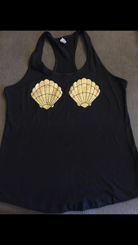 Mermaid Sequin Seashell Bra Tank Top