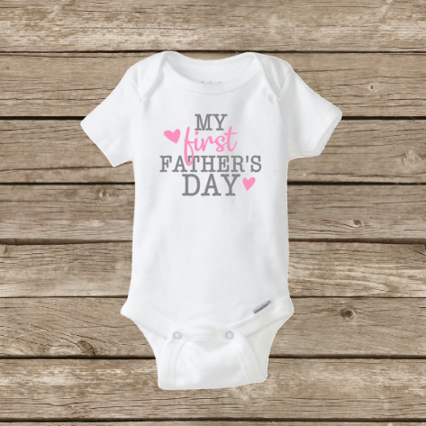 first fathers day onesie girl