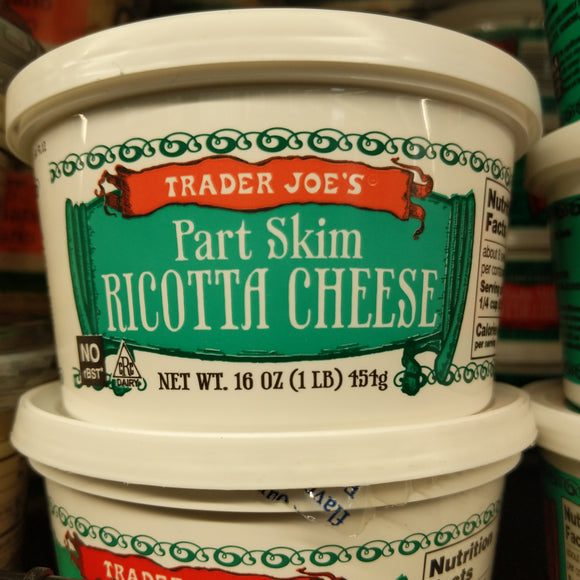 calories in one pound of part skim ricotta cheese