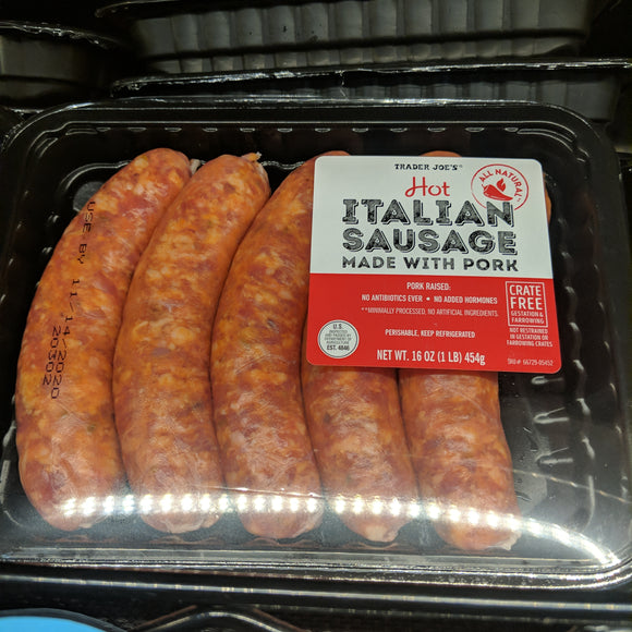 Trader Joe S Uncooked Hot Italian Pork Sausage We Ll Get The Food