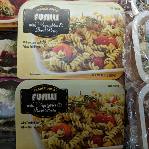 Trader Joe's Fusilli (With Vegatables and Basil Pesto) (With Zucchini ...