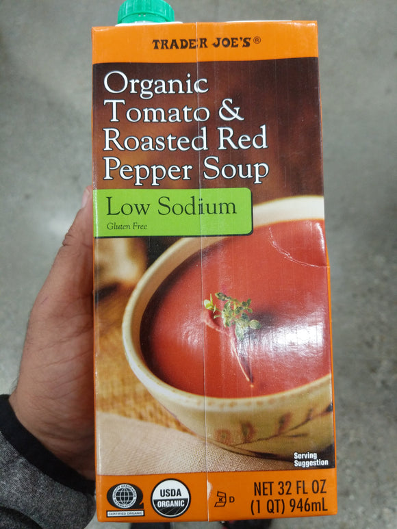 Trader Joe's Organic Tomato and Roasted Red Pepper Soup (Low Sodium ...