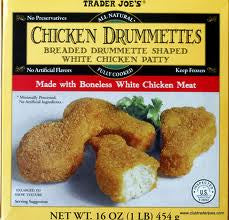 Trader Joe's Chicken Drummettes (Made with Boneless White Chicken Meat ...