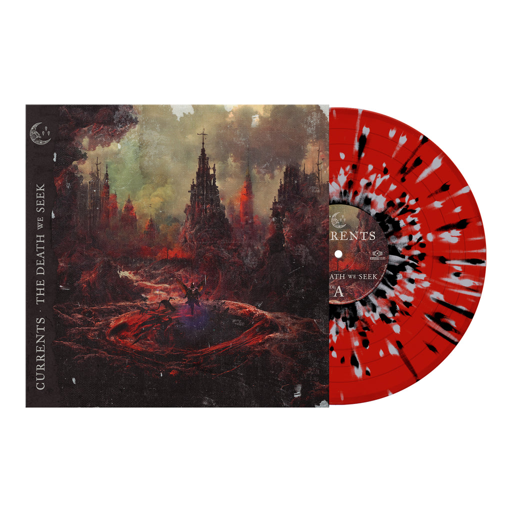 Currents - 'The Death We Seek' Transparent Red w/ Black & Silver Splat ...