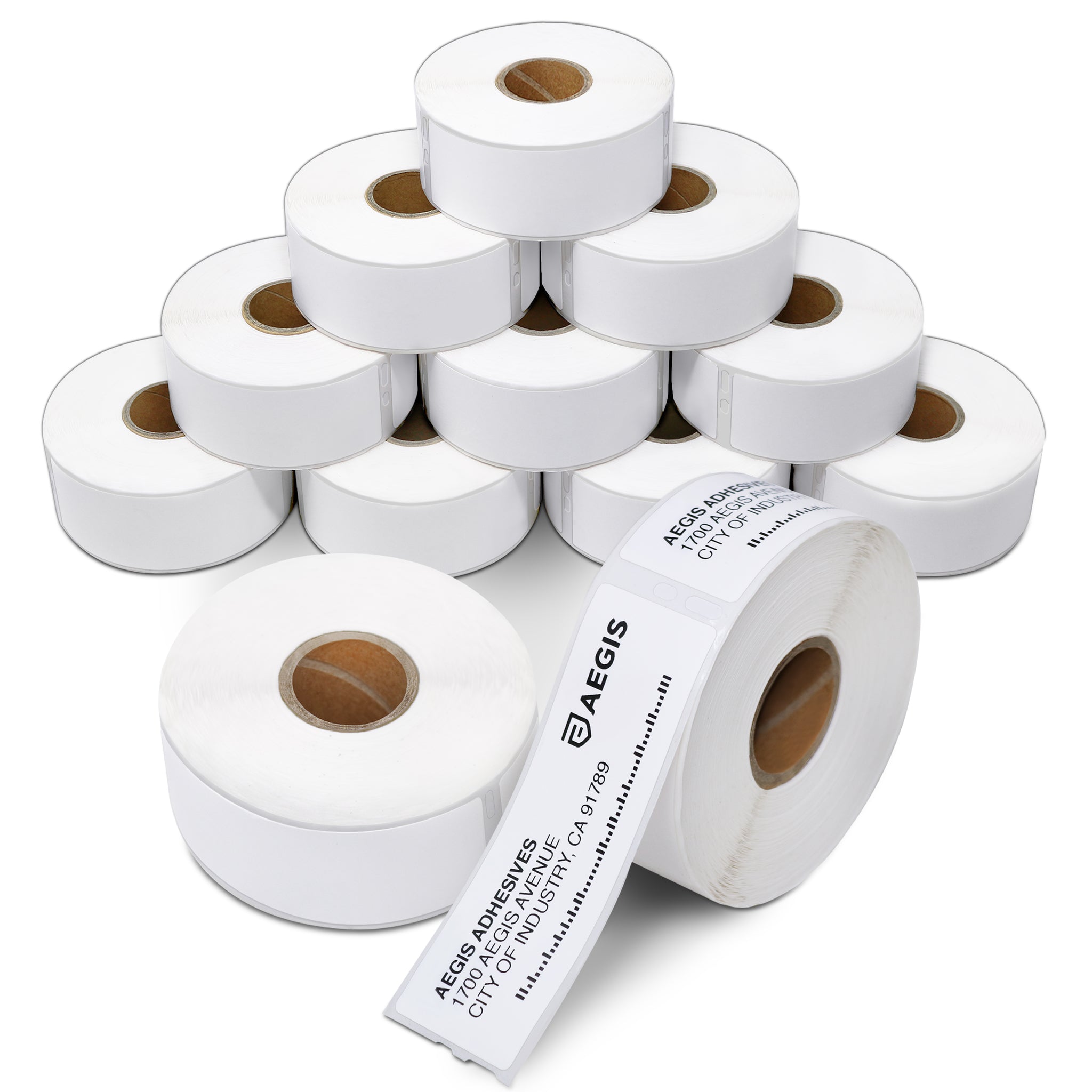 HouseLabels Compatible Dymo 30252 Address Labels (1-1/8 x 3-1/2) Compatible with Rollo, Some Dymo LW Printers, 12 Rolls / 350 Labels per Roll