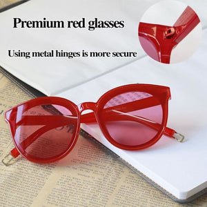 Jumbo Chain - Elegant Sunglasses For Women - Premium Red - Sunglasses