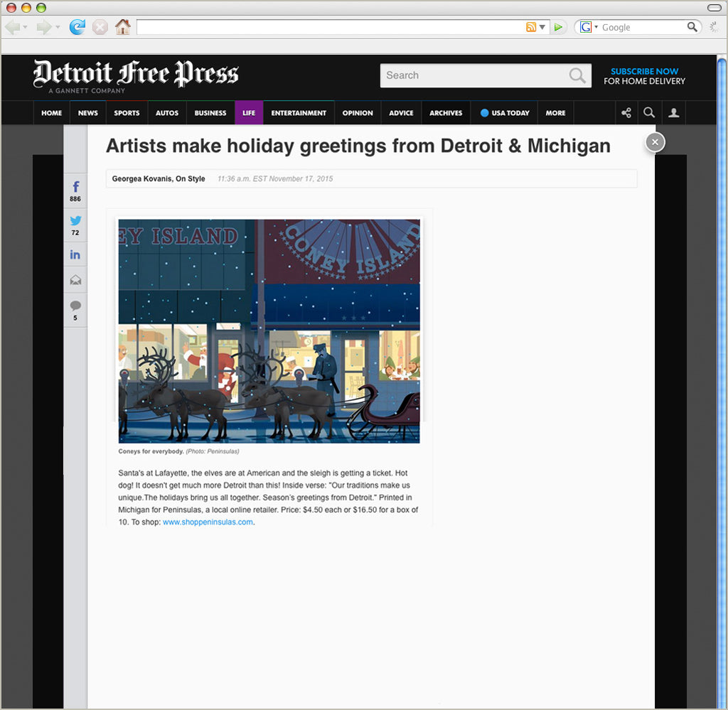 Artists Make Holiday Greetings From Detroit and Michigan