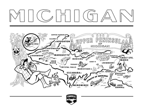 More Retro Map Coloring Pages Peninsulas