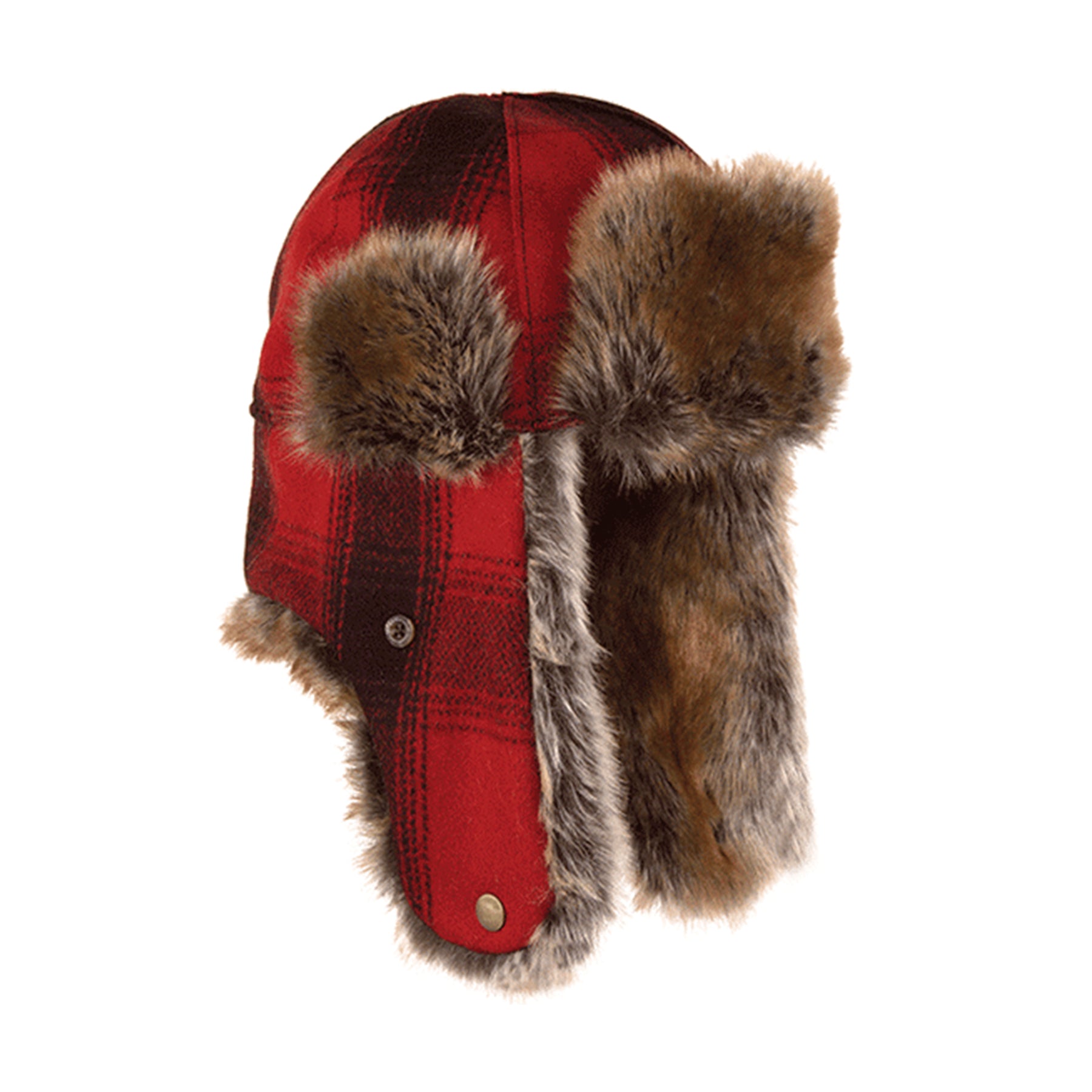 Red & Black Plaid Northwoods Trapper Hat by Stormy Kromer | Peninsulas