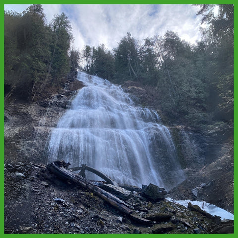 Waterfall-hike-for-Maplelea-doll-wearing-outdoor-clothes