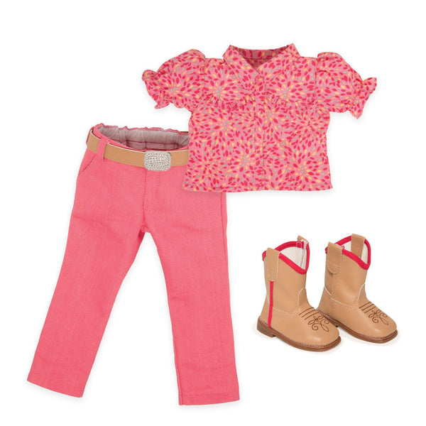 Brianne's Starter Outfit KB201 | Western Outfit for 18 Inch Doll - Maplelea