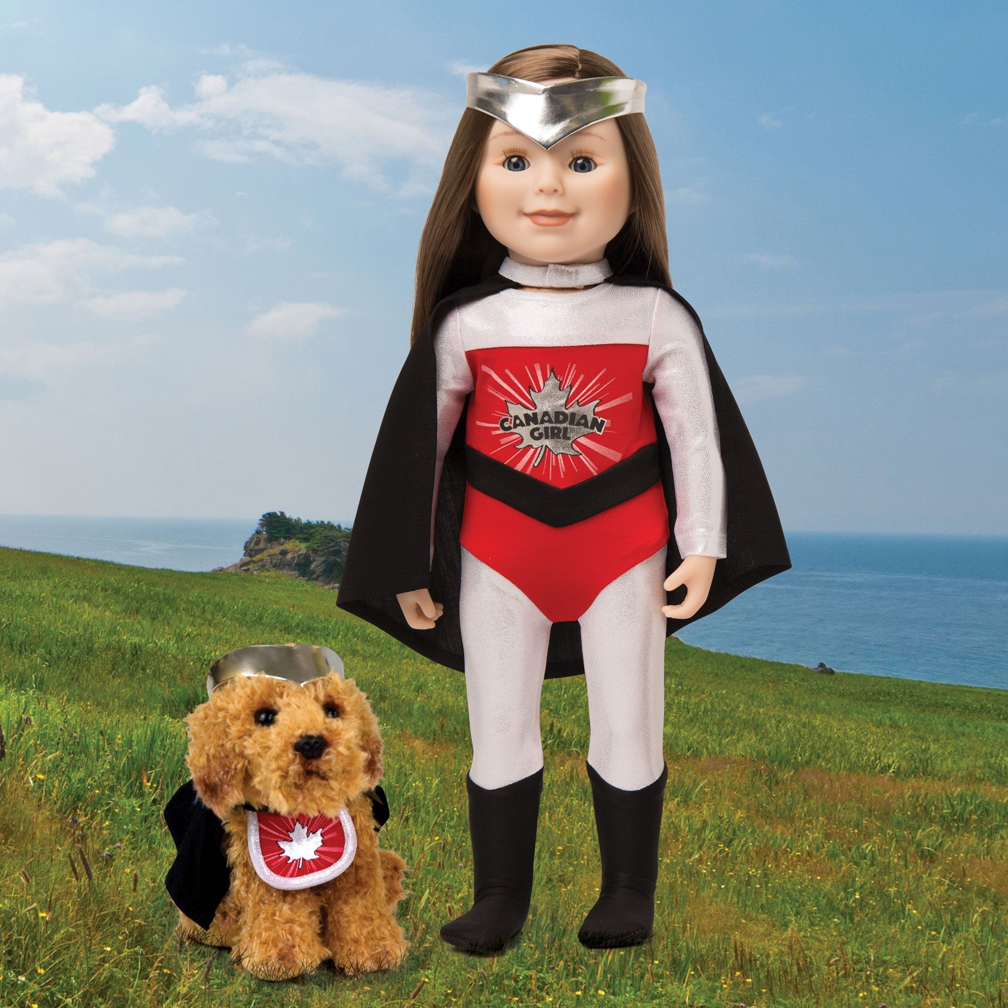 Super Hero Costume for 18 Inch Doll and Dog | Maplelea Doll Company