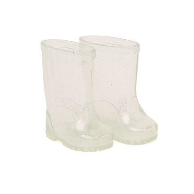 clear glitter rain boots