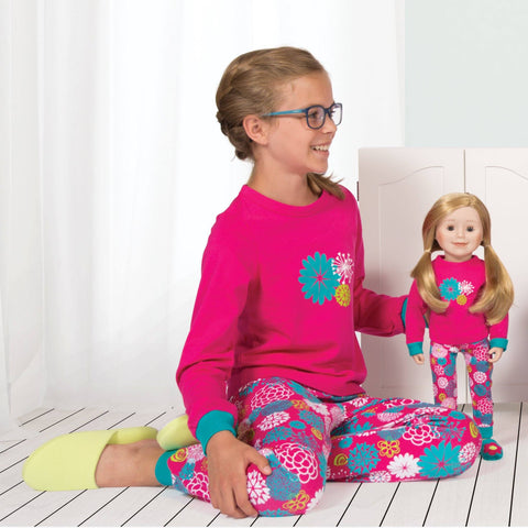 Matching Pajamas for Dolls and Girls, 6 Styles Available