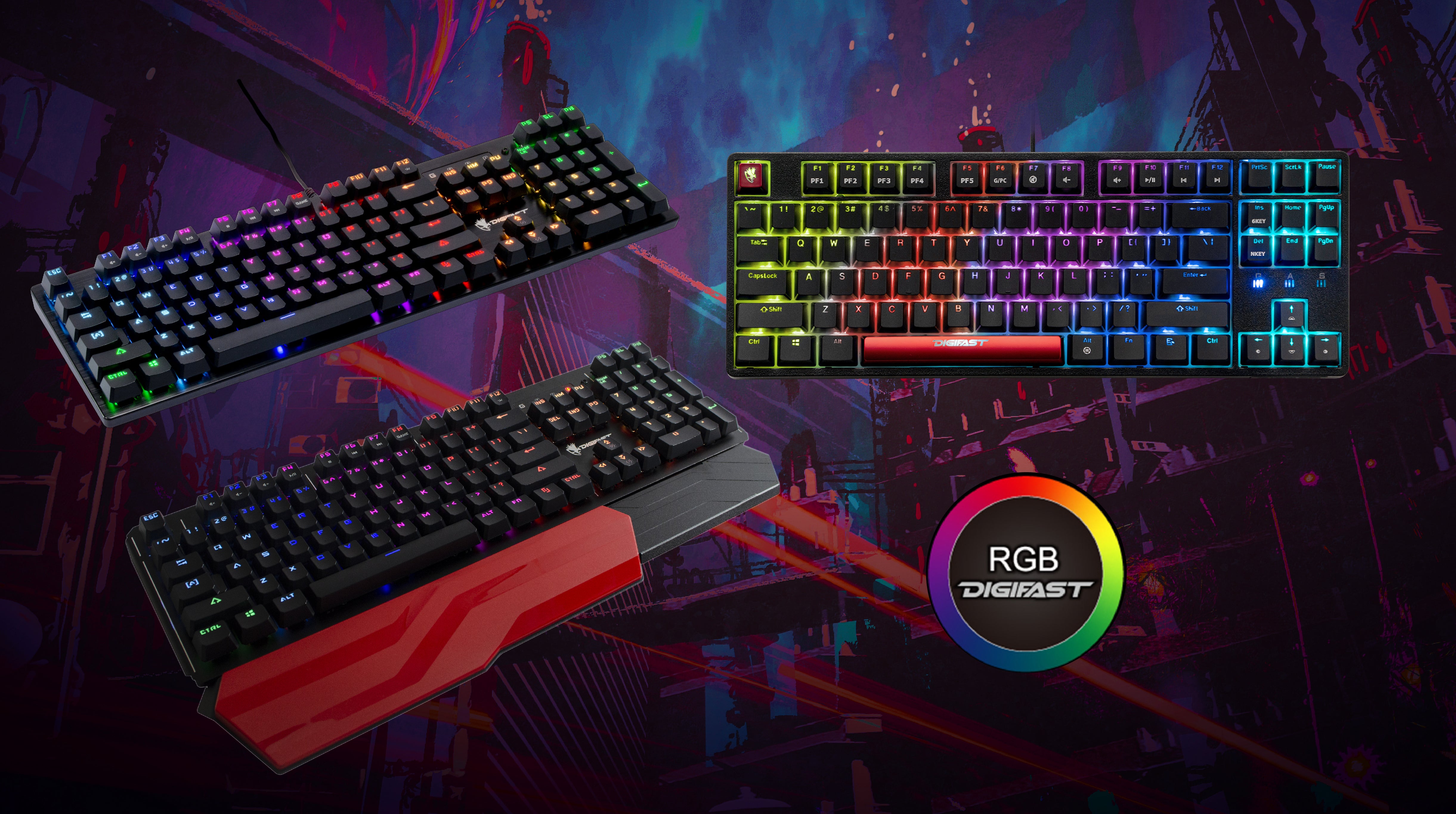 Teclados mecánicos RGB para juegos