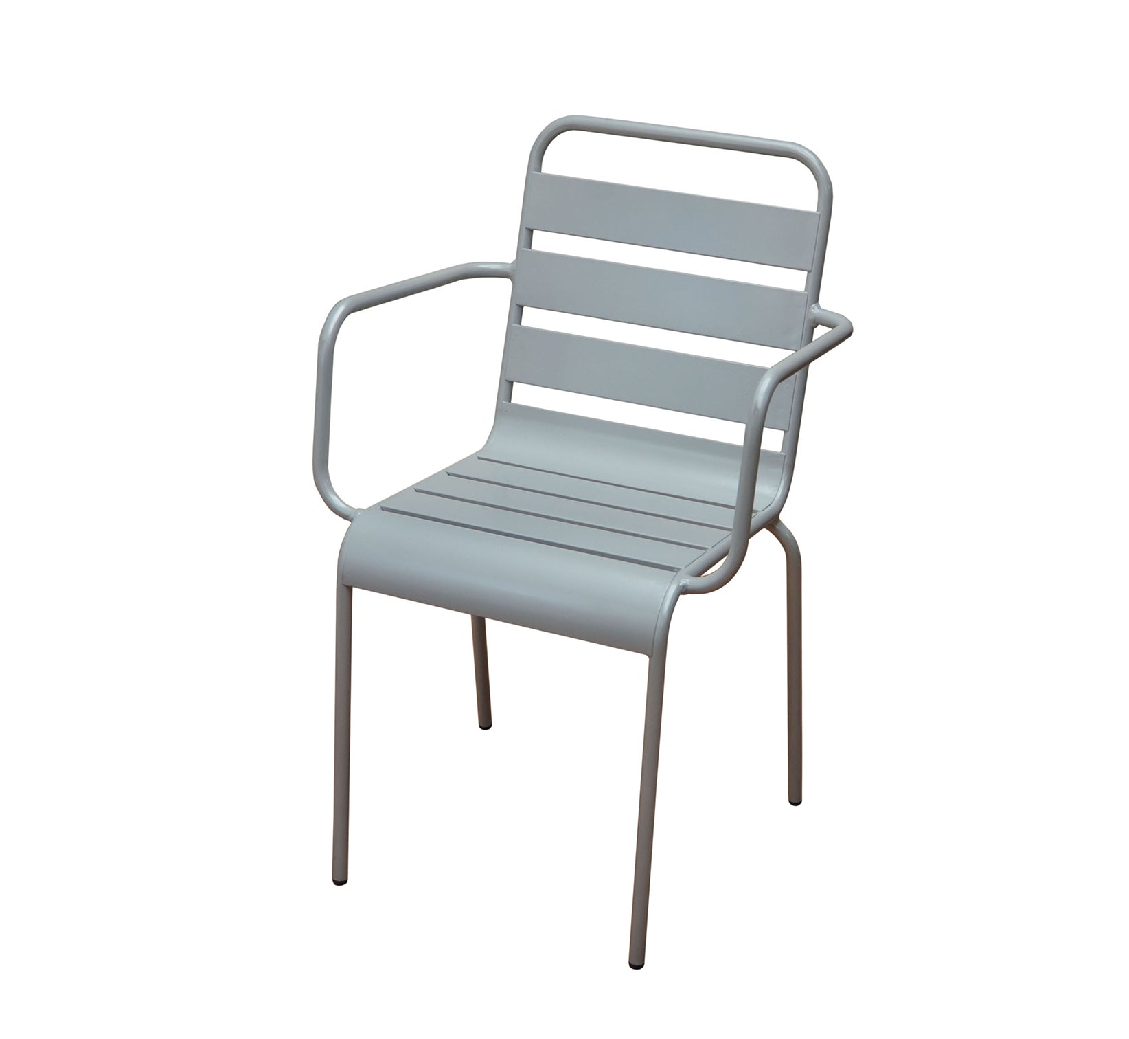 7013 Silver Aluminum Patio Chair Outdoor Stacking Chair