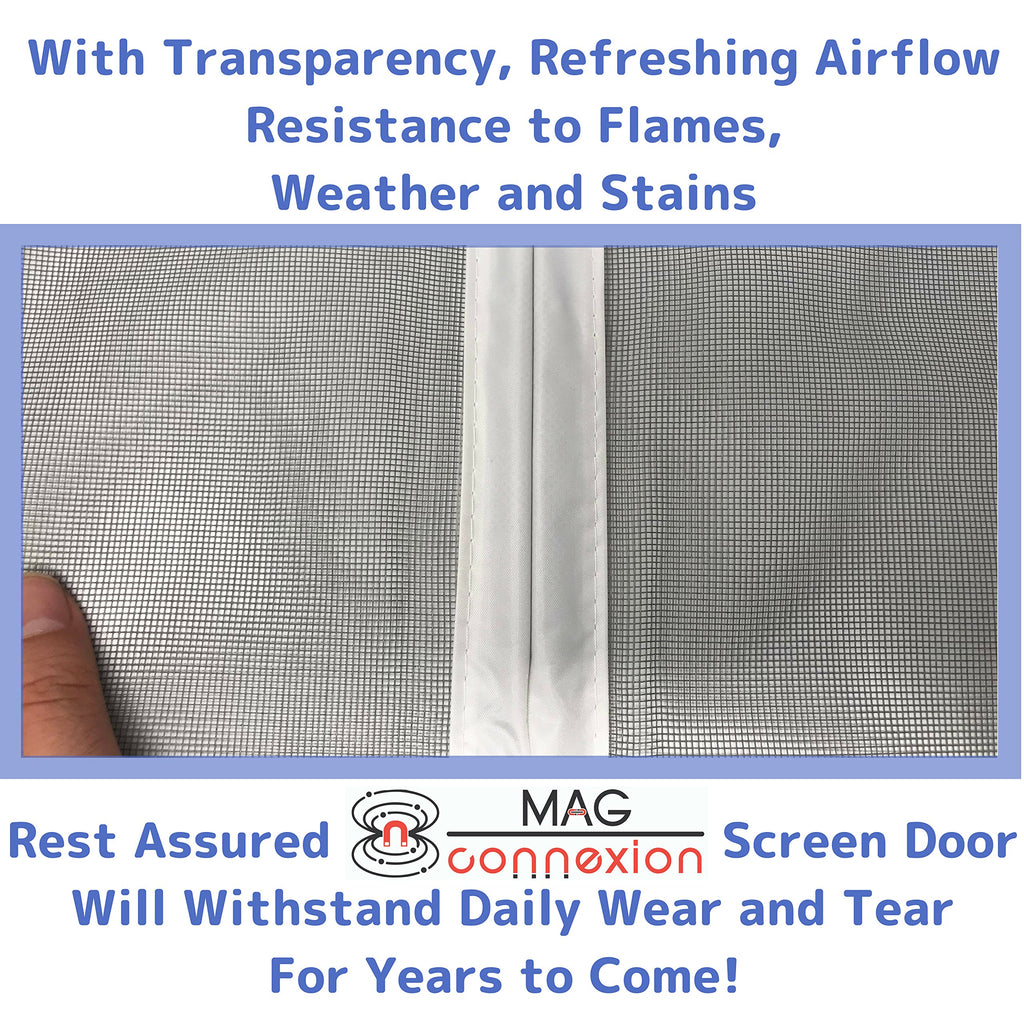 Mag Connexion Screen Door 62 X81 White Fits Sliding Doors Size Up To 60 X80