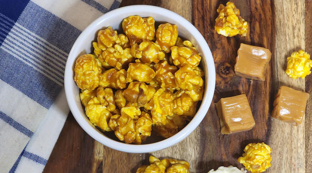 Caramel coated popcorn