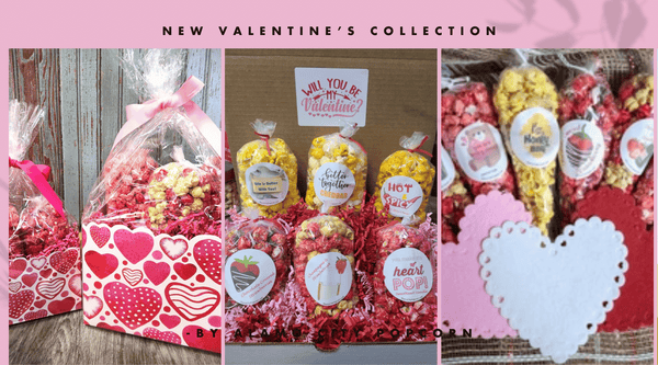 Valentine's Gift baskets by Alamo city popcorn