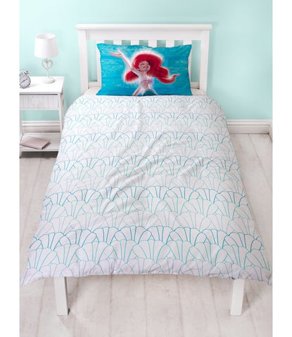 Mermaid Ariel Single Quilt Cover Set Kids Korna