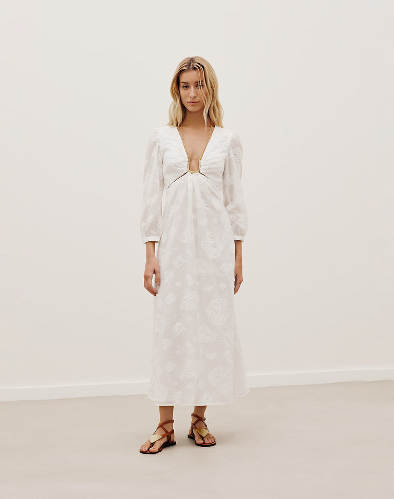 Amelie Midi Dress - Off White