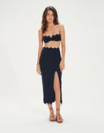 Firenze Imani Midi Skirt - Black, Size: L