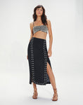 Lana Detail Midi Skirt - Black, Size: Xs